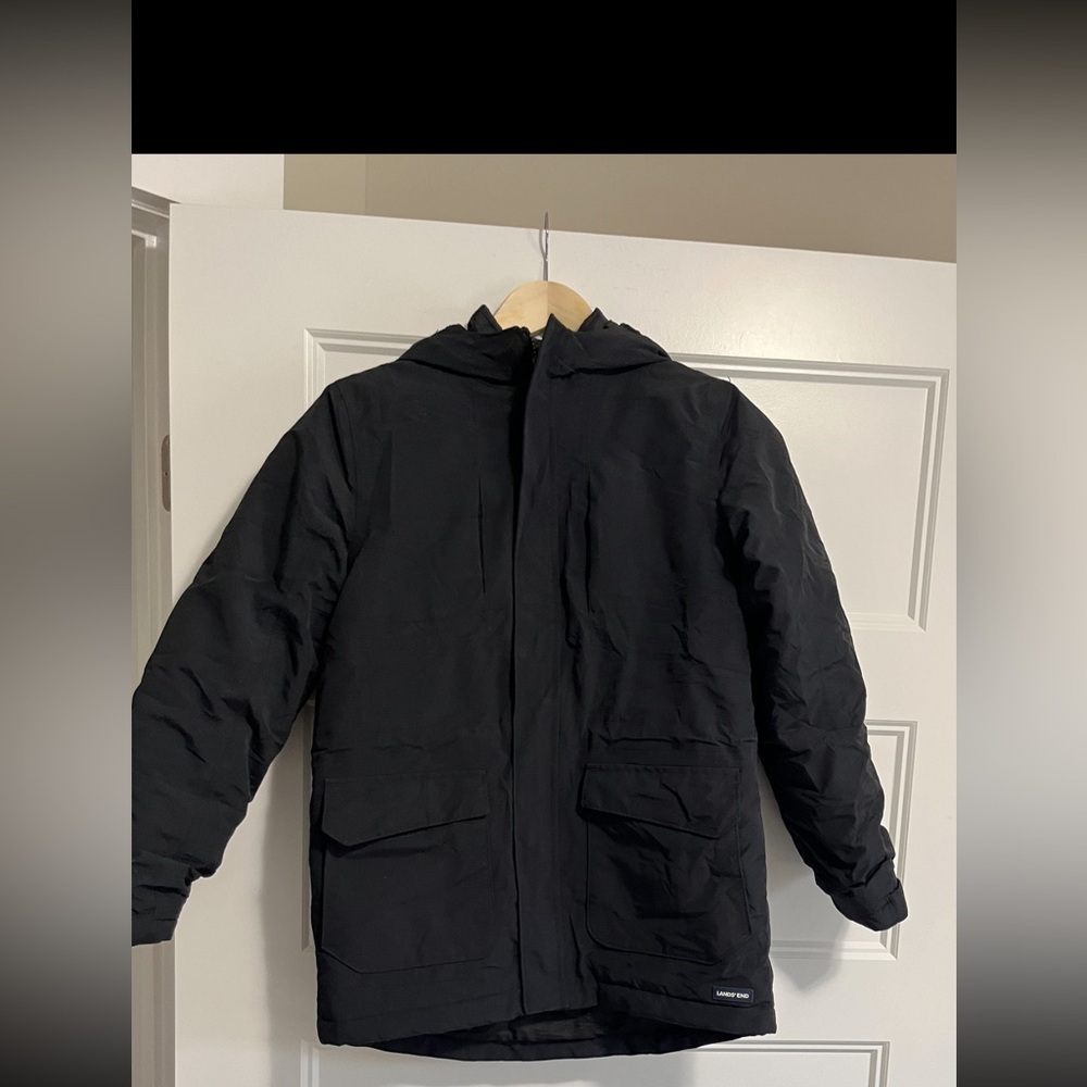 Lands' End Parka Jacket Boys Full Zip Hooded Lined Insulated Snow
Size: 10/12